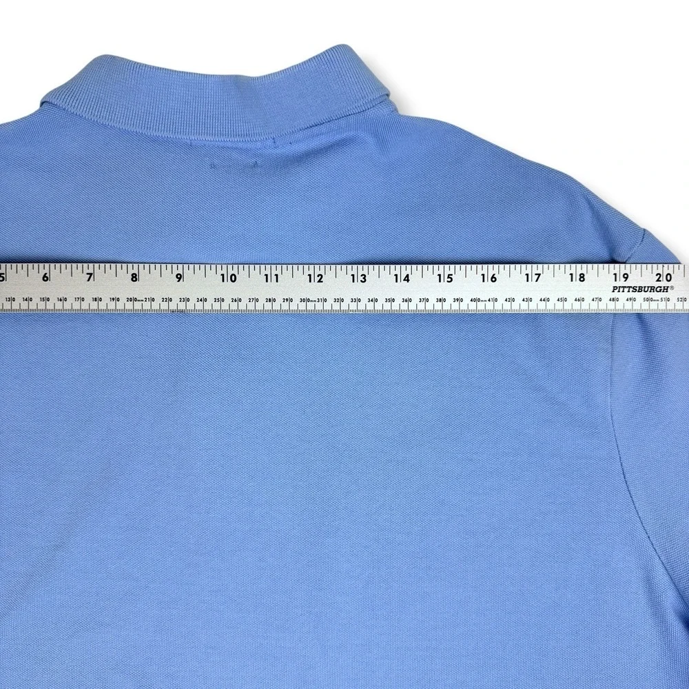 Ralph Lauren Polo Shirt Mens 2XL Pique Cotton Blue Pony Golf Preppy‎ Classic Fit